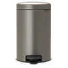 Šiukšliadėžė Brabantia NewIcon, platinum, 12 l, 41.1 cm x 25.1 cm