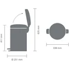 Šiukšliadėžė Brabantia NewIcon, platinum, 12 l, 41.1 cm x 25.1 cm