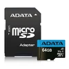 Atminties kortelė Adata Micro SDHC C10 Premier Adata, 64 GB, 85 Mb/s - 25 Mb/s