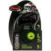 Automatinis pavadėlis Flexi juodo dizaino, juodos spalvos, ilgis 5 m.