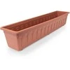 Balkoninis vazonas Plastkon Garden 41105612, plastikinis, 78 cm x 17 cm, rudos spalvos.