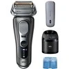 Braun 9675CC Barzdaskutė Series 9 PRO+ Clean&amp;Charge +Power Case / pilkas