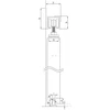 Bėgelių komplektas Helaform 20506/K-075, stumdomoms vidaus durims, 200 cm