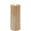 Besk Dekors Svece LED 6x15cm, koka efektu