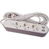 Besk Ilgiklis 3 lizdų + 2 USB + Type-C 5 m įž. su jungikliu