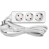 Besk Prailgintuvas 3Lizdu5m3x1mm Baltas su įžeminimu