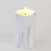 Besk LED žvakė 7,5x15 cm, marmuro efektas