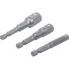 Grąžtas Bgs Technic Adapterių komplektas | 6.3 mm (1/4") antgalis | 6.3 mm (1/4") / 10 mm (3/8") / 12,5 mm (1/2") | 3 vnt. (9685)