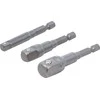 Grąžtas Bgs Technic Adapterių komplektas | 6.3 mm (1/4") antgalis | 6.3 mm (1/4") / 10 mm (3/8") / 12,5 mm (1/2") | 3 vnt. (9685)