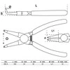 BGS Lenktos vidinės fiksavimo žiedo replės - 150 mm