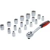 Bgs Technic Galvučių rinkinys su terkšle | 12,5 mm (1/2") | 8-32 mm | 19 vnt. (B15110)