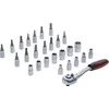 Bgs Technic Galvučių ir antgalių rinkinys su terkšle | 6.3 mm (1/4") | 4-13 mm | 27 vnt. (15105)