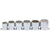 BGS Galvu rinkinys 12-briaunų - 1/2" jungtis - 24 - 38 mm - 6 vnt.