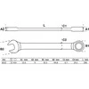 Bgs Technic Raktas kombinuotas terkšlinis | 22 mm (6522)