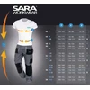 Bikses Sara Workwear Actiflex, melna krās., 48 dydis
