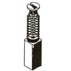 Haushalt Angliniai šepetėliai 30-06-021-H, 6,3 x 6,3 x 17 mm, 2 vnt