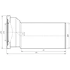 Ani_Plast Tiesi unitazo jungtis , 110 mm, su 15 mm nuokrypiu