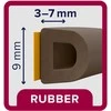 Tesa Rubber sealing tape MOLL, ruda, D profile, for gaps 3-7 mm, 0.009 x 6 m
