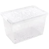 BRANQ 55L plastikinė dėžė su ratukais Jasmine (skaidri)