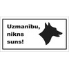 Įspėjamasis ženklas, 20 cm x 10 cm