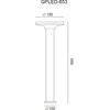 Brīvi stāvošs āra gaismeklis Domoletti Circle GPLED-853, 9W, LED, IP54, melna krās., 15 cm x 65 cm