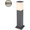 Domoletti Laisvai pastatomas lauko šviestuvas „Corte“, 15 W, E27, IP44, antracito spalvos, 12,4 cm x 45 cm