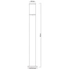 Domoletti Laisvai pastatomas lauko šviestuvas C1CA8 Corte, 15W, E27, IP44, antracito spalvos, 12,4 cm x 80 cm