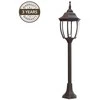 Brīvi stāvošs āra gaismeklis Domoletti El-560PE2, 100W, E27, IP44, novecojis juodas su raudona spalva nokrāsu, 21 cm x 100 cm