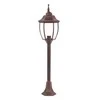 Brīvi stāvošs āra gaismeklis Domoletti El-560PE2, 100W, E27, IP44, novecojis juodas su raudona spalva nokrāsu, 21 cm x 100 cm