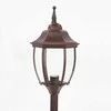 Brīvi stāvošs āra gaismeklis Domoletti El-560PE2, 100W, E27, IP44, novecojis juodas su raudona spalva nokrāsu, 21 cm x 100 cm