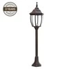 Brīvi stāvošs āra gaismeklis Domoletti El-560PE2, 100W, E27, IP44, novecojis juodas su raudona spalva nokrāsu, 21 cm x 100 cm