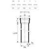 Magnaplast Vidaus kanalizacijos vamzdis HTEM su mova,, d 110, 750 mm