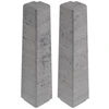 Cezar KAMPAS PVC GRINDJUOSČIŲ IŠORINIS ML80 2VNT PILK MAT,25