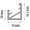 Cezar Kampinis profilis ALU LED juostai 14x16.5mm Sidabrinis 1m