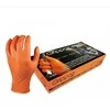 Vienkartinės nitrilinės pirštinės M-Safe Grippaz 246OR, 50 vnt dėžėje, 0,15mm storis, oranžinės, 9/L
