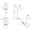 Darba galda gaismeklis Trio Pongo, LED, 4W