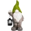 Home Decor Sodo dekoracija „Gnomas“ Garden Center NFL22190-42, 21 cm x 14 cm x 41,5 cm, žalia/pilka