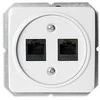 Kompiuterio lizdas VILMA STANDARD ST 150 be rėmelio, 2 vietų (2xRJ45 CAT5E UTP), baltas