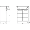 Deftrans CABINET WASHBASIN BARI D60 Baltas/WOOD
