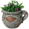 Dekoratyvinis gėlių vazonas NF80-261, 30 cm x 22 cm x 21 cm, rudas.