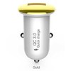 Devia Mushroom serijos automobilinis įkroviklis QC3.0 18W, auksinis