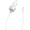 Įkroviklis automobilinis Devia Smart MFI su 2 USB jungtimis (2.4A) + MFI Lightning baltas