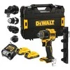 Grąžtas Akumuliatorinė gręžimo-suktuvo galvutė su 4 keičiamomis galvutėmis, 18 V XR, 73 Nm, DeWALT [DCD803D2T-QW] 2x2,0Ah
