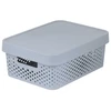 Dėžė daiktams laikyti / žaislams su dangčiu Curver Infinity Dots, 11 l, pilka, 36 x 27 x 14 cm