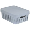 Dėžė daiktams laikyti / žaislams su dangčiu Curver Infinity Dots, 11 l, pilka, 36 x 27 x 14 cm