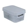 Dėžė su dangteliu, skirta daiktams laikyti / žaislams Curver Infinity Dots, 4,5 l, pilka, 27 x 19 x 12 cm