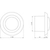 Difuzorius Europlast, baltas, 150 mm
