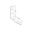 DMX Leņķis FKW 50x50x13x2.0mm 4gb