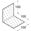 DMX Kampas KM13 100x100x100x2mm kampinė tvirtinimo plokštė