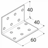 DMX Montavimo kampas, 40 x 40 x 60 x 2 mm 50 vnt.